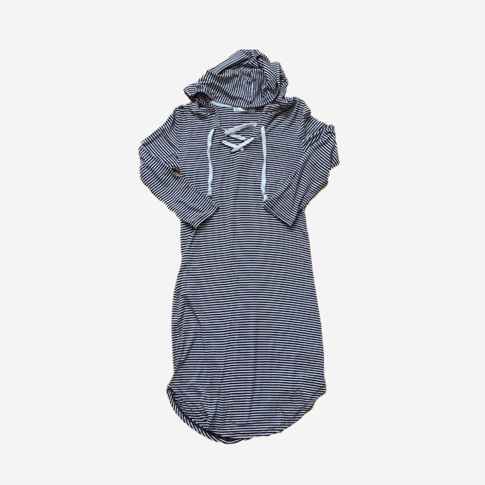 Striped Hoodie Dress
